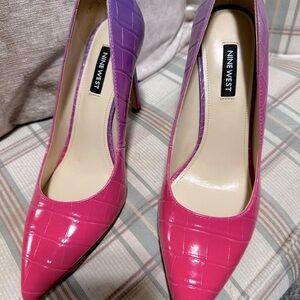 Nine West Pink and Purple Women's Heels